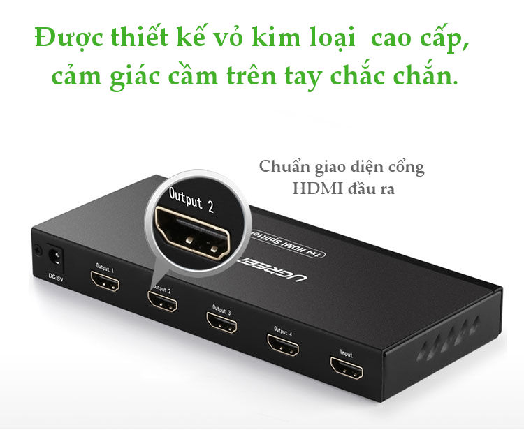 Bộ chia HDMI 1 ra 4 Ugreen 4K 2K cao cấp